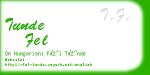 tunde fel business card